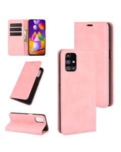 Samsung Galaxy M31s Super Soft Leather Flip Cover Phone Case Dual Invisible Magnets Snap