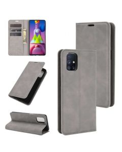 Samsung Galaxy M51 Super Soft Leather Flip Cover Phone Case Dual Invisible Magnets Snap