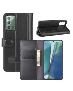 Samsung Galaxy Note 20 Phone Case Wallet Flip Cover Folio Genuine Leather Case Stand Display Card Pocket