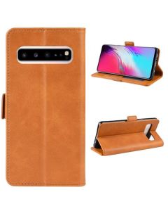 Samsung Galaxy S10 5G Flip Cover Leather Wallet Case with Dual Magnetic Closure