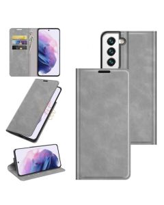 Samsung Galaxy S22 Plus (S22+) Super Soft Leather Flip Cover Phone Case Dual Invisible Magnets Snap