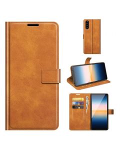 Sony Xperia 10 III Flip Cover Leather Wallet Case with Rectangle Magnetic Snap