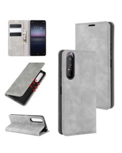 Sony Xperia 1 II Super Soft Leather Flip Cover Phone Case Dual Invisible Magnets Snap