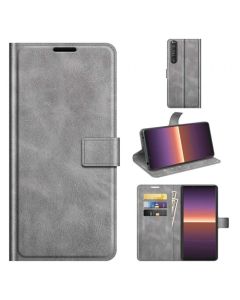 Sony Xperia 1 III Flip Cover Leather Wallet Case with Rectangle Magnetic Snap