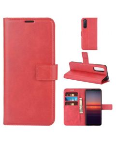 Sony Xperia 5 II Flip Cover Leather Wallet Case with Rectangle Magnetic Snap