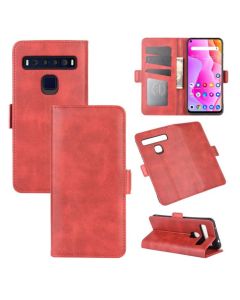 TCL 10L Flip Cover Leather Wallet Case with Dual Magnetic Closure