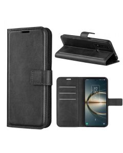TCL 30 V 5G Flip Cover Leather Wallet Case with Rectangle Magnetic Snap