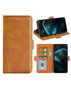 TCL Stylus 5G Flip Cover Leather Wallet Case with Dual Magnetic Closure