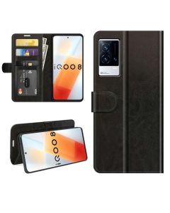 vivo iQOO 8 Flip Folio Leather Wallet Case with ID and Credit Card Pockets