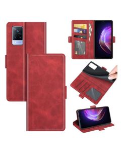 vivo V21 Flip Cover Leather Wallet Case with Dual Magnetic Closure