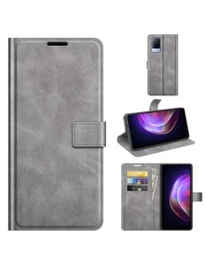 vivo V21 Flip Cover Leather Wallet Case with Rectangle Magnetic Snap