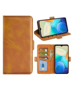 vivo Y02s Flip Cover Leather Wallet Case with Dual Magnetic Closure
