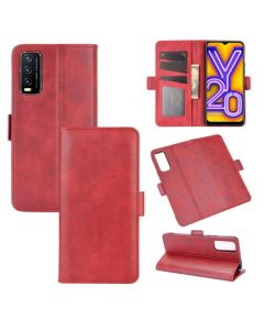 Vivo Y20 Flip Cover Leather Wallet Case with Dual Magnetic Closure