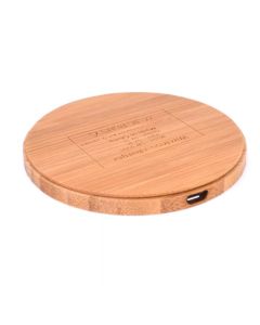 Wireless Charger Bamboo Qi Charging Pad Ultra Slim Circle