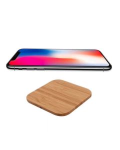 Wireless Charger Bamboo Qi Charging Pad Ultra Slim Square