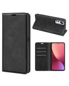Xiaomi 12 Super Soft Leather Flip Cover Phone Case Dual Invisible Magnets Snap