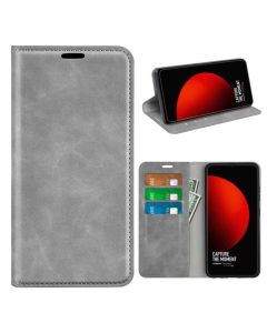 Xiaomi 12S Ultra Super Soft Leather Flip Cover Phone Case Dual Invisible Magnets Snap