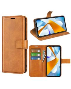 Xiaomi POCO C40 Flip Cover Leather Wallet Case with Rectangle Magnetic Snap