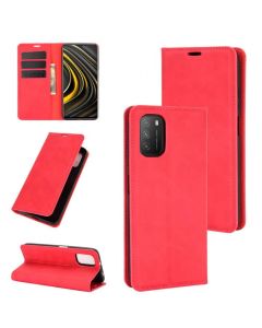 Xiaomi Poco M3 Super Soft Leather Flip Cover Phone Case Dual Invisible Magnets Snap