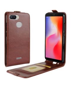 Xiaomi Redmi 6 Leather Flip Phone Case Flip Cover Vertical Open Wallet Case