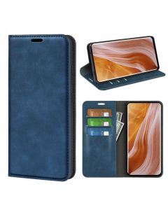 ZTE Axon 40 Ultra Super Soft Leather Flip Cover Phone Case Dual Invisible Magnets Snap