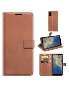 ZTE Blade A31 Flip Cover Leather Wallet Case with Rectangle Magnetic Snap