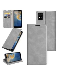 ZTE Blade A31 Super Soft Leather Flip Cover Phone Case Dual Invisible Magnets Snap