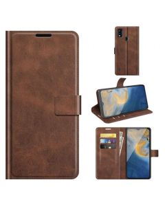 ZTE Blade A51 Flip Cover Leather Wallet Case with Rectangle Magnetic Snap