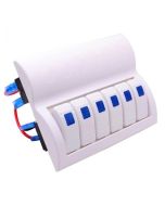 3 Pin 6 Gang Rocker Switch Panel with indicator