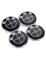 4pcs BMW 56mm Black/White Car Wheel Center Logo Cap Emblem Auto Logo Badge Emblem Badge