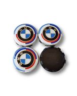 4pcs BMW M 50th Anniversary Car Wheel Center Cap 68mm/56mm Emblem Auto Logo Badge