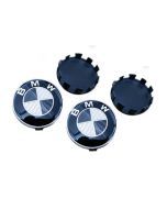 4pcs BMW 56mm Black/White Car Wheel Center Logo Cap Emblem Auto Logo Badge Emblem Badge