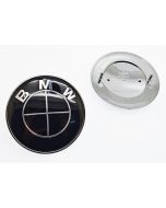 BMW 78mm Black TRUNK EMBLEM 2Pin LOGO for E38 E65 E66 E31 E53 Z3 MZ3 BADGE