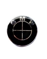 BMW Black Emblem LOGO Front Hood Badge Symbol Roundel 2 Hole 82mm E63 E64