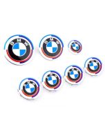 7pcs BMW M 50th Anniversary Badge Emblem |Blue White