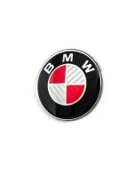 74mm New BMW Red/Silver carbon fiber rear trunk emblem