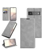 Google Pixel 6 Pro Super Soft Leather Flip Cover Phone Case Dual Invisible Magnets Snap