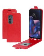 Motorola edge (2022) Leather Flip Phone Case Flip Cover Vertical Open Wallet Case