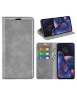 Motorola edge (2022) Super Soft Leather Flip Cover Phone Case Dual Invisible Magnets Snap