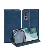 Motorola moto g62 5G Super Soft Leather Flip Cover Phone Case Dual Invisible Magnets Snap