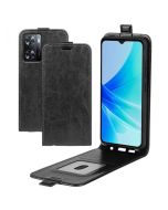 OPPO A57 4G (2022) Leather Flip Phone Case Flip Cover Vertical Open Wallet Case