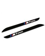Pair of M Power Fender Grille Side Vent Logo Emblem Badge Stickers