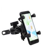Phone holder with USB Power port Mounted on Bycycle or Motorbycycle