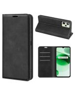Realme C35 Super Soft Leather Flip Cover Phone Case Dual Invisible Magnets Snap