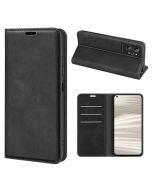 realme GT 2 Pro Super Soft Leather Flip Cover Phone Case Dual Invisible Magnets Snap