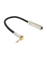 Right angle 3.5 mm (18'') TRS to 6.35 mm (14'')  HIFI Cable 