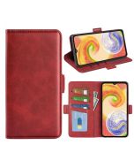Samsung Galaxy A04 Flip Cover Leather Wallet Case with Dual Magnetic Closure