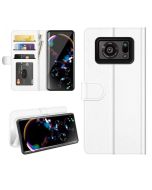 Sharp Aquos R6 Flip Folio Leather Wallet Case with ID and Credit Card Pockets