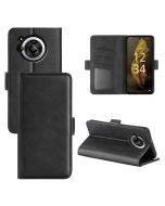 Sharp AQUOS R7 Flip Cover Leather Wallet Case with Dual Magnetic Closure