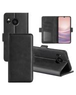 Sharp Aquos Sense 7 Flip Cover Leather Wallet Case with Dual Magnetic Closure